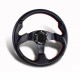 320mm Black with Red Stitch Leather Steering Wheel