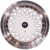 17x8.5 MST MT13  White With Polished Lip Rims 5X114.3 & 5X100