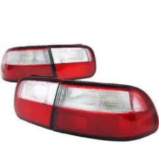 Red & Clear SI Style Tail Lights For 1992-1995 Honda Civic 2/4 Door 