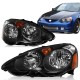 Black Housing Headlight Set for 02-04 Acura RSX