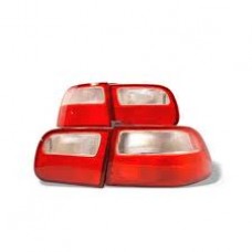 Red & Clear SI Style Tail Light Set for 1992-1995 Civic 3 Door Hatch
