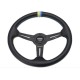 Greddy Style Leather 350mm Steering Wheel 6 Bolt