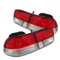 Red & Clear SI Style Tail Lights For 96-00 Civic Coupe 
